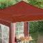Pop-up Festtelt 195 x 195 x 245 cm Terrakotta Oxford stof