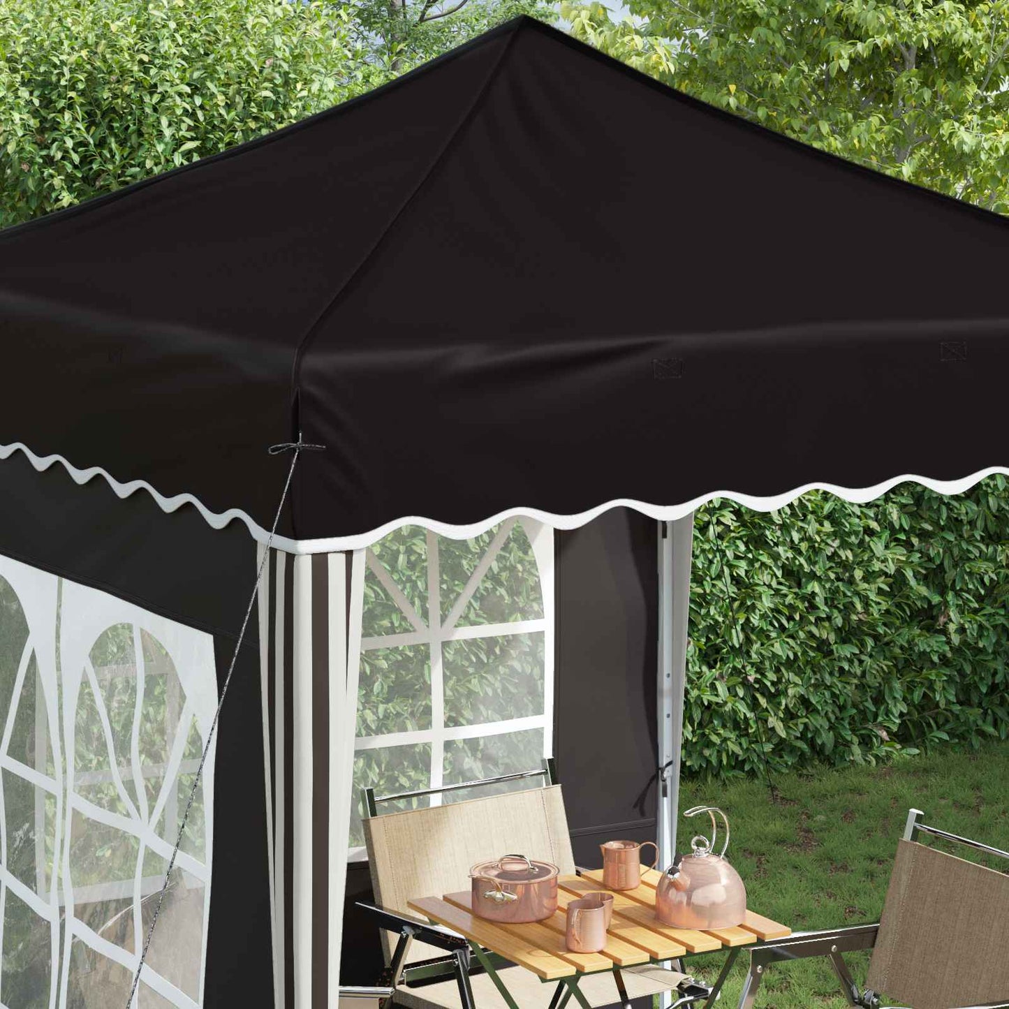 Pop-up Festtelt 195 x 195 x 245 cm Sort Oxford stof