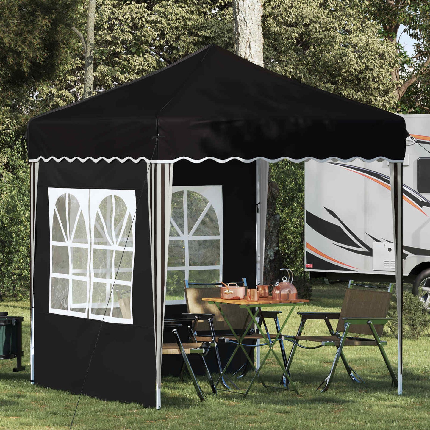 Pop-up Festtelt 195 x 195 x 245 cm Sort Oxford stof