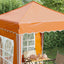 Pop-up Festtelt 195 x 195 x 245 cm Orange Oxford stof