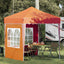 Pop-up Festtelt 195 x 195 x 245 cm Orange Oxford stof