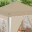 Pop-up Festtelt 195 x 195 x 245 cm Cremefarvet Oxford stof