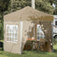 Pop-up Festtelt 195 x 195 x 245 cm Cremefarvet Oxford stof