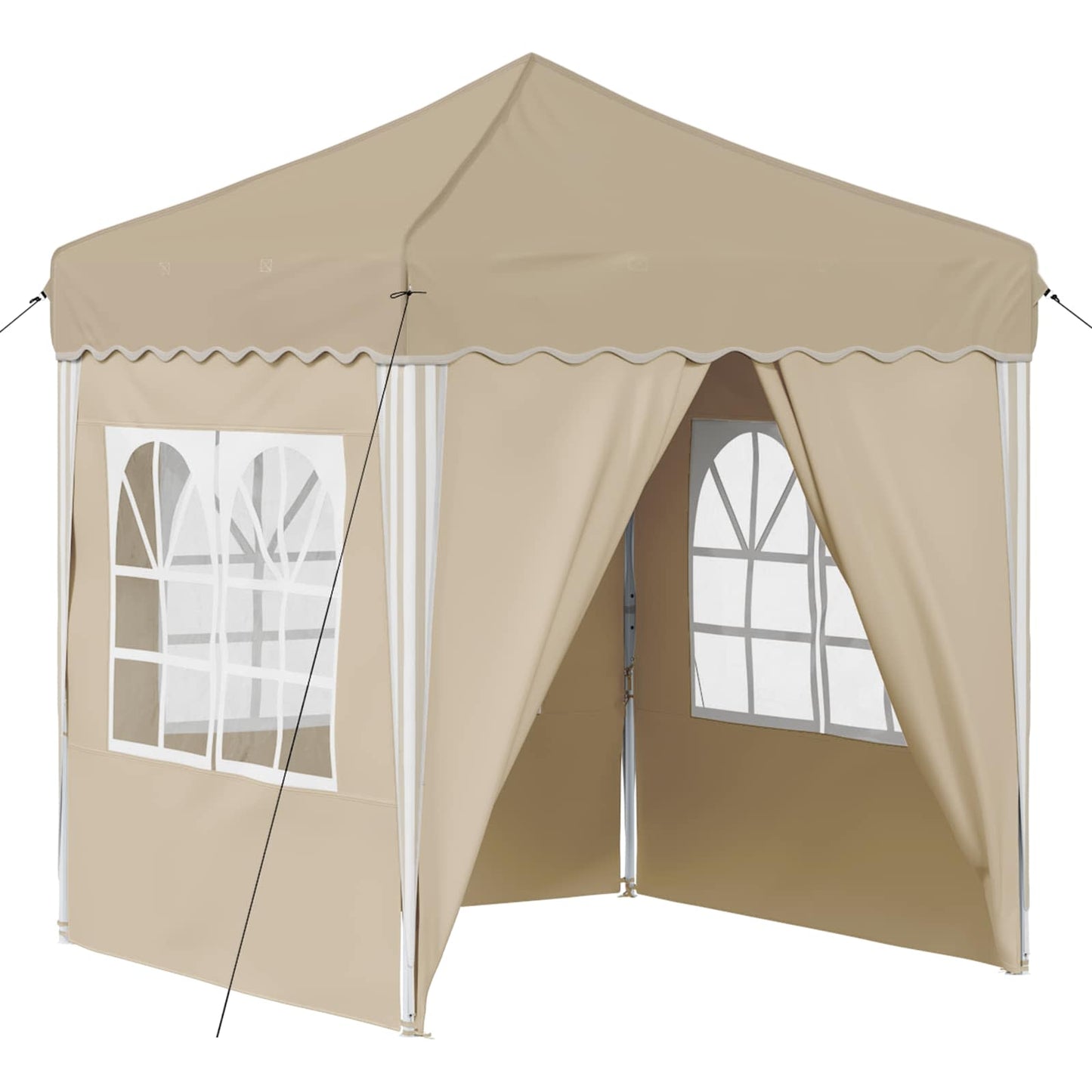 Pop-up Festtelt 195 x 195 x 245 cm Cremefarvet Oxford stof