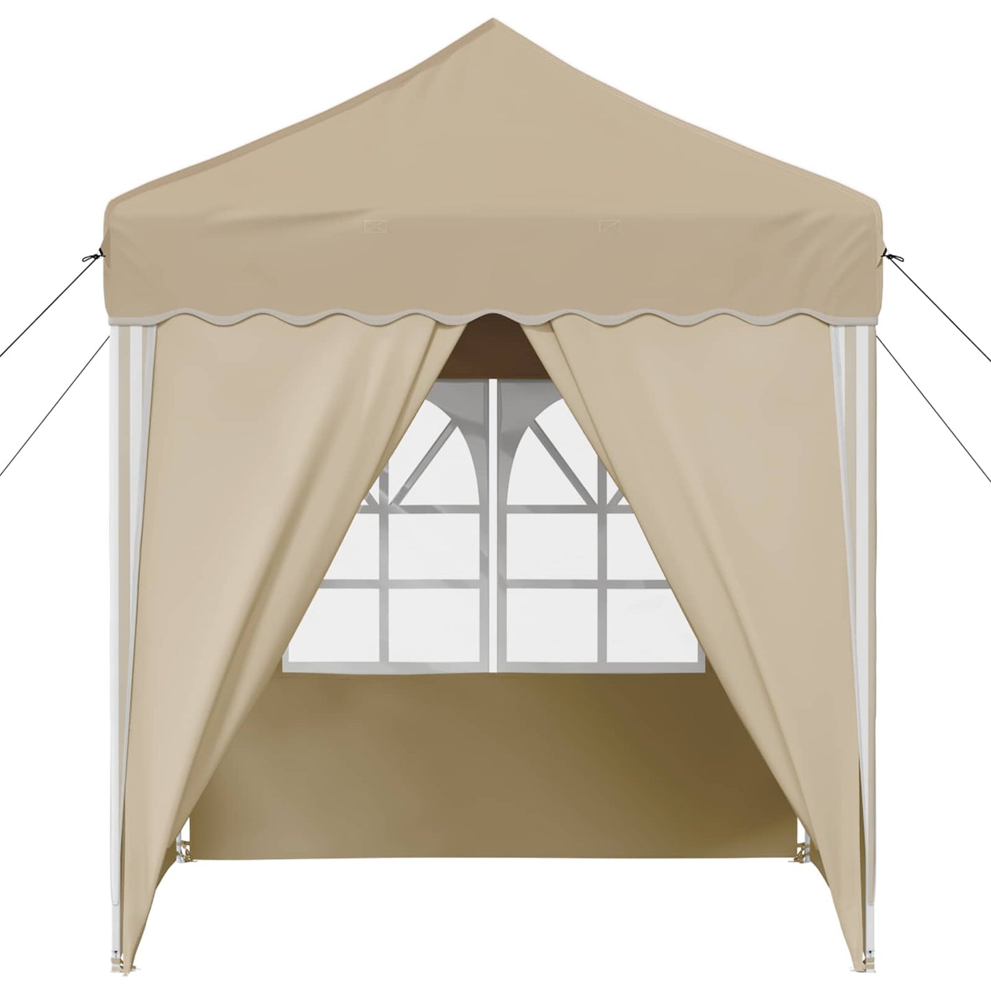 Pop-up Festtelt 195 x 195 x 245 cm Cremefarvet Oxford stof