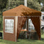Pop-up Festtelt 195 x 195 x 245 cm Beige Oxford stof