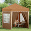 Pop-up Festtelt 195 x 195 x 245 cm Beige Oxford stof