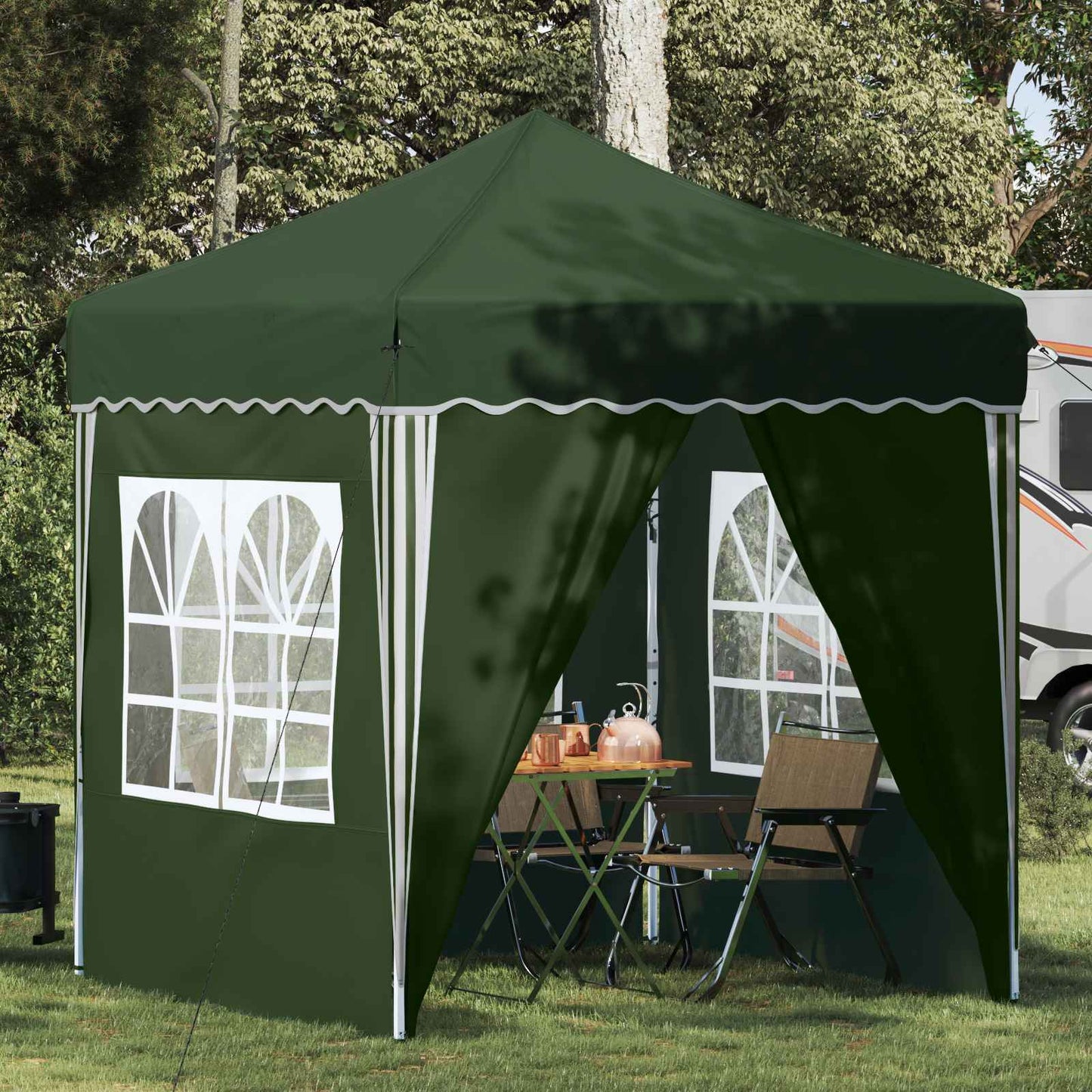 Pop-up Festtelt 195 x 195 x 245 cm Grøn Oxford stof