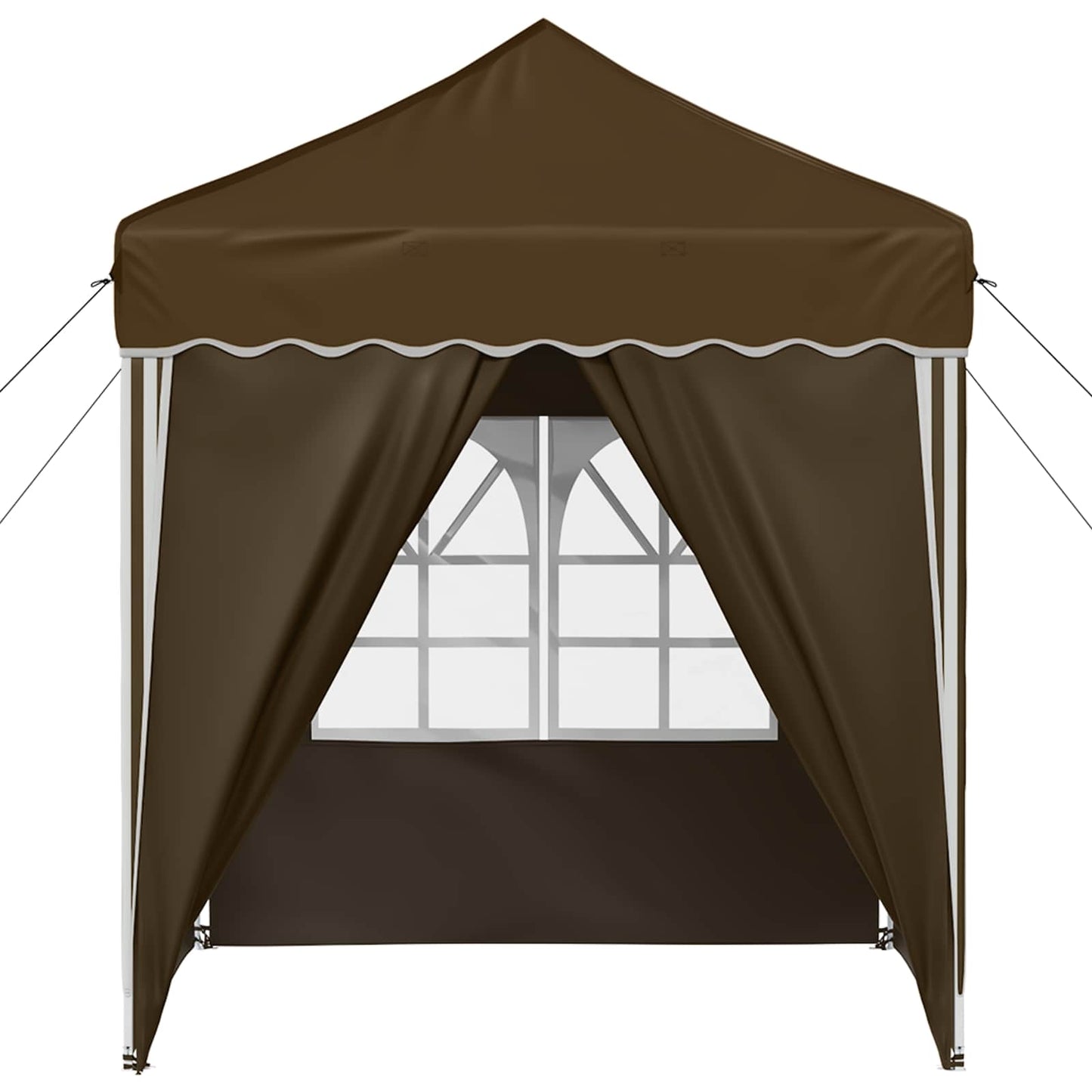 Pop-up Festtelt 195 x 195 x 245 cm Gråbrun Oxford stof