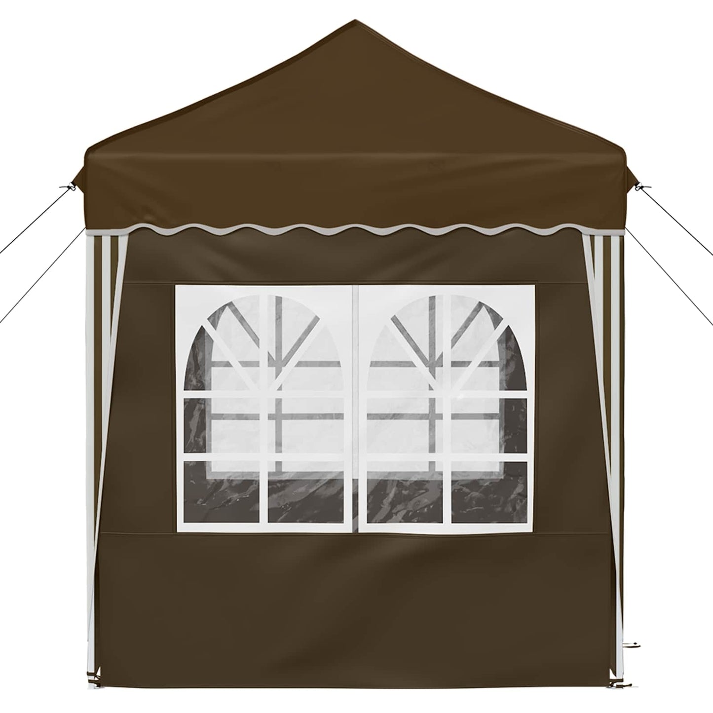 Pop-up Festtelt 195 x 195 x 245 cm Gråbrun Oxford stof