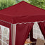 Pop-up Festtelt 195 x 195 x 245 cm Bordeaux Oxford stof