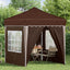 Pop-up Festtelt 195 x 195 x 245 cm Brun Oxford stof