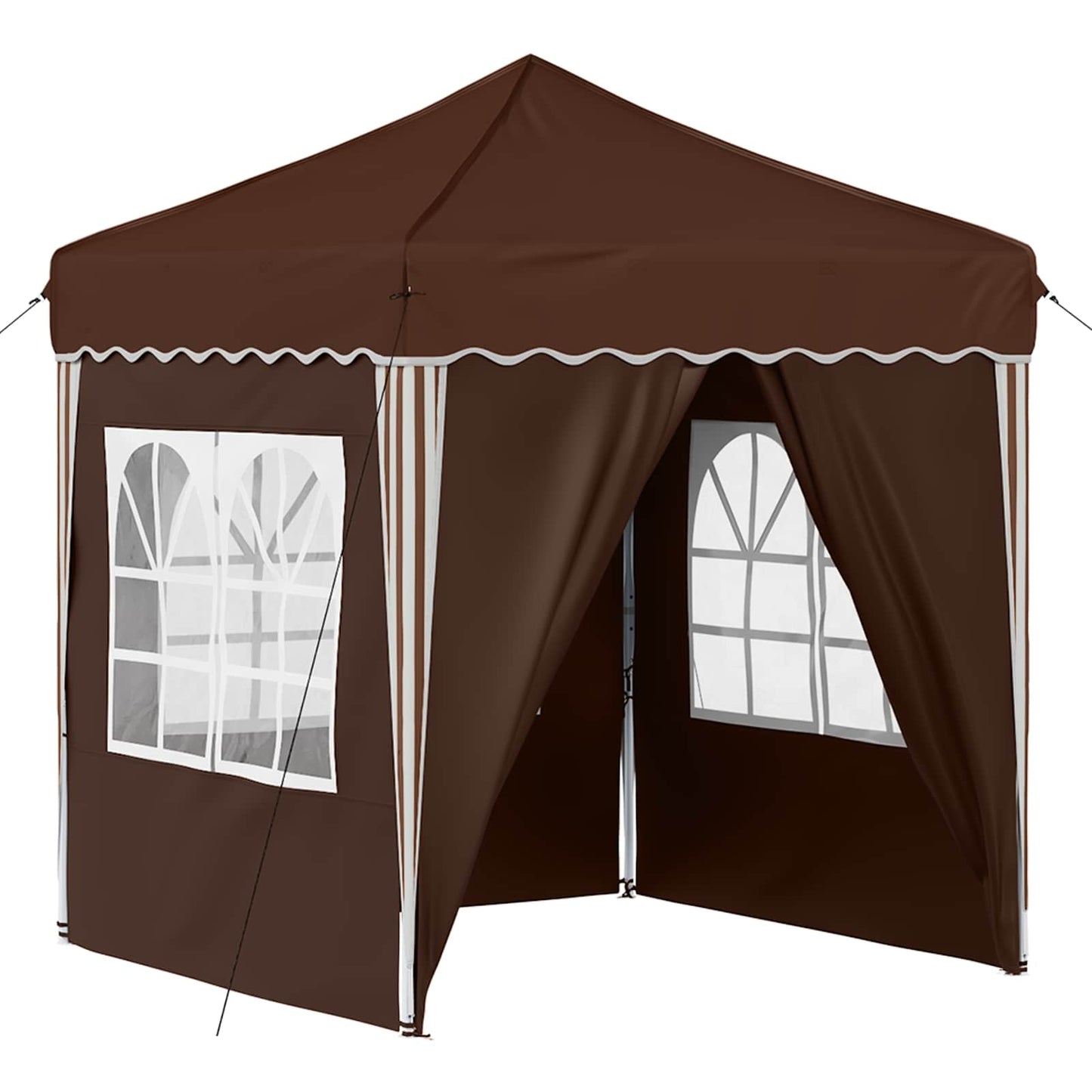 Pop-up Festtelt 195 x 195 x 245 cm Brun Oxford stof