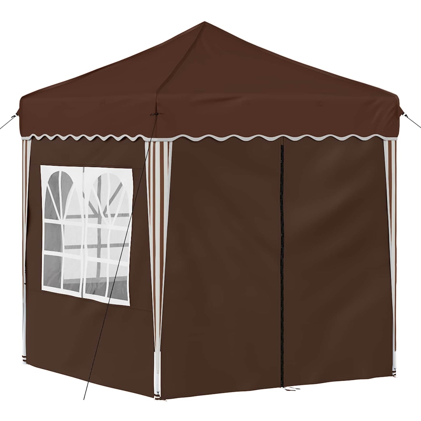 Pop-up Festtelt 195 x 195 x 245 cm Brun Oxford stof