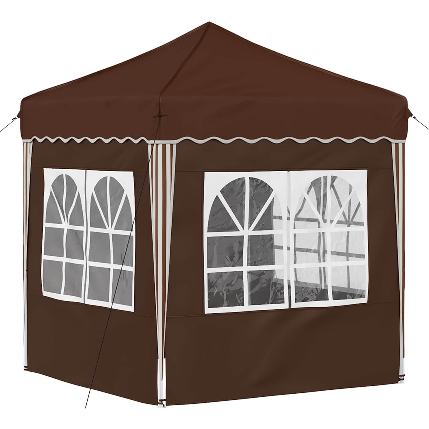Pop-up Festtelt 195 x 195 x 245 cm Brun Oxford stof