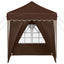 Pop-up Festtelt 195 x 195 x 245 cm Brun Oxford stof