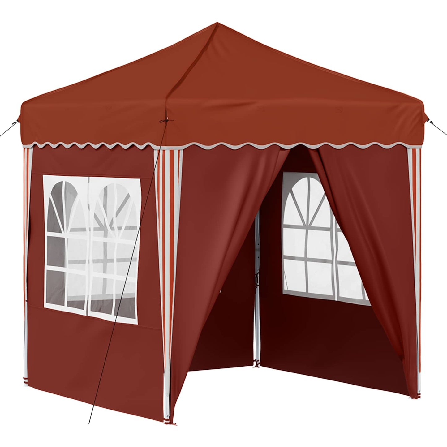 Pop-up Festtelt 195 x 195 x 245 cm Terrakotta Oxford stof