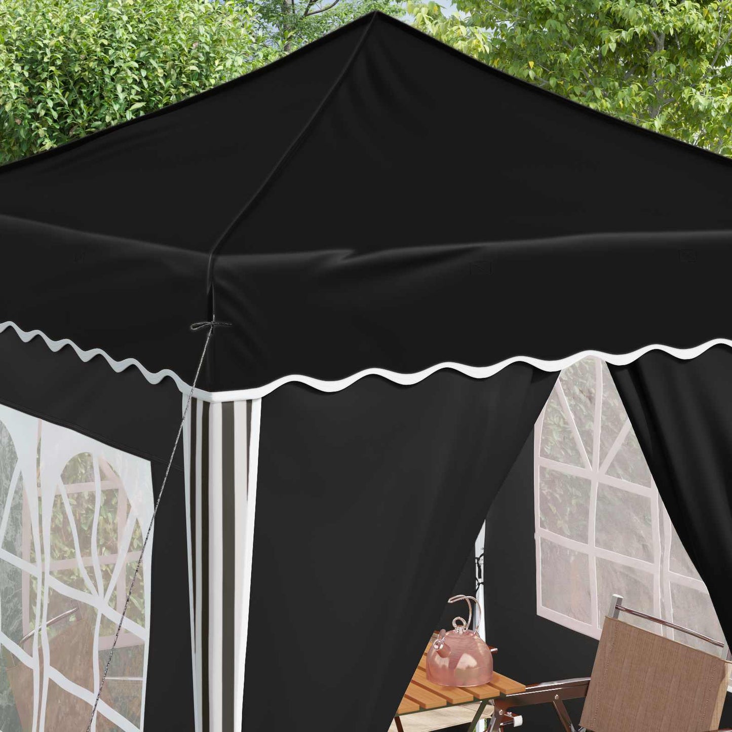 Pop-up Festtelt 195 x 195 x 245 cm Sort Oxford stof