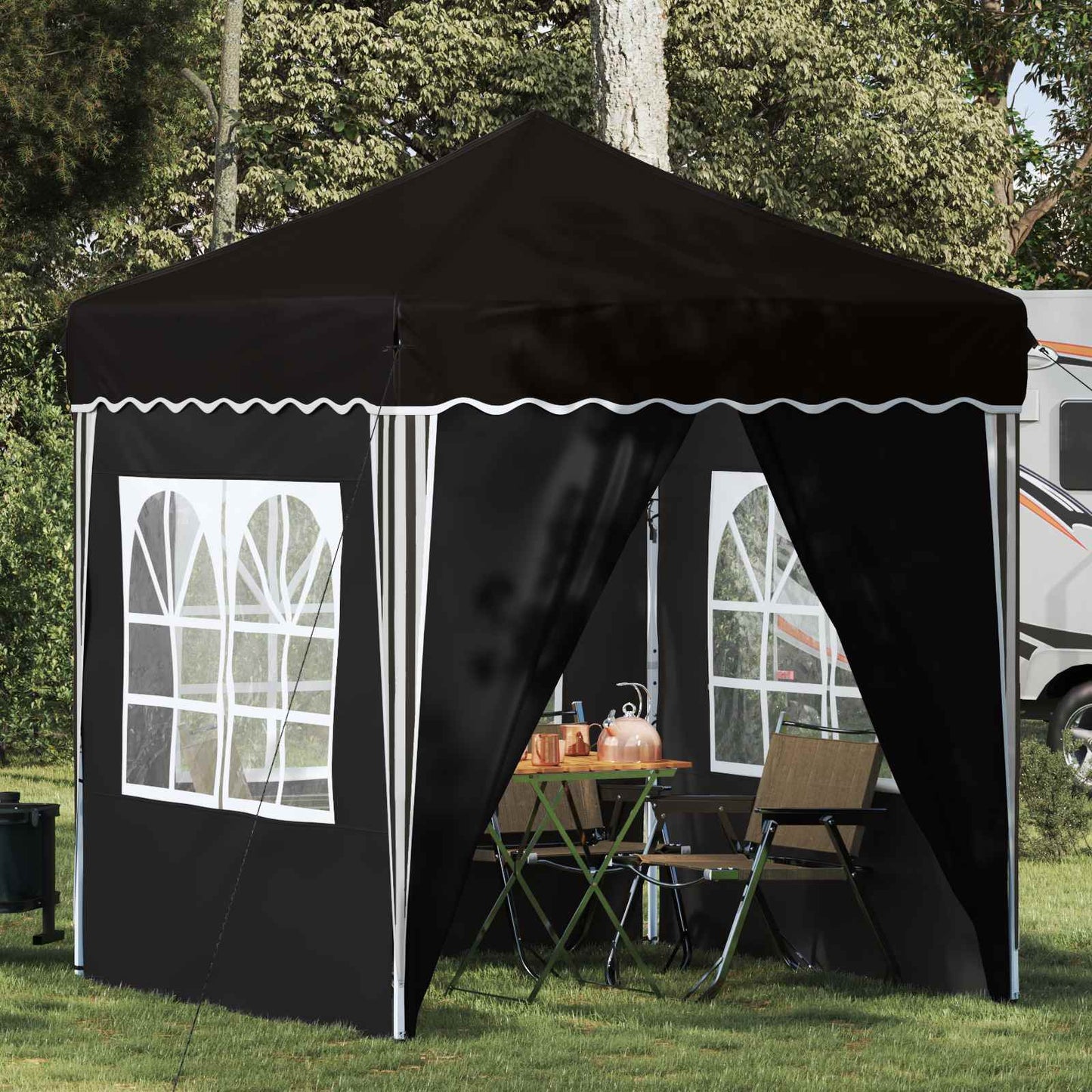 Pop-up Festtelt 195 x 195 x 245 cm Sort Oxford stof