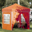 Pop-up Festtelt 195 x 195 x 245 cm Orange Oxford stof