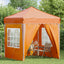 Pop-up Festtelt 195 x 195 x 245 cm Orange Oxford stof
