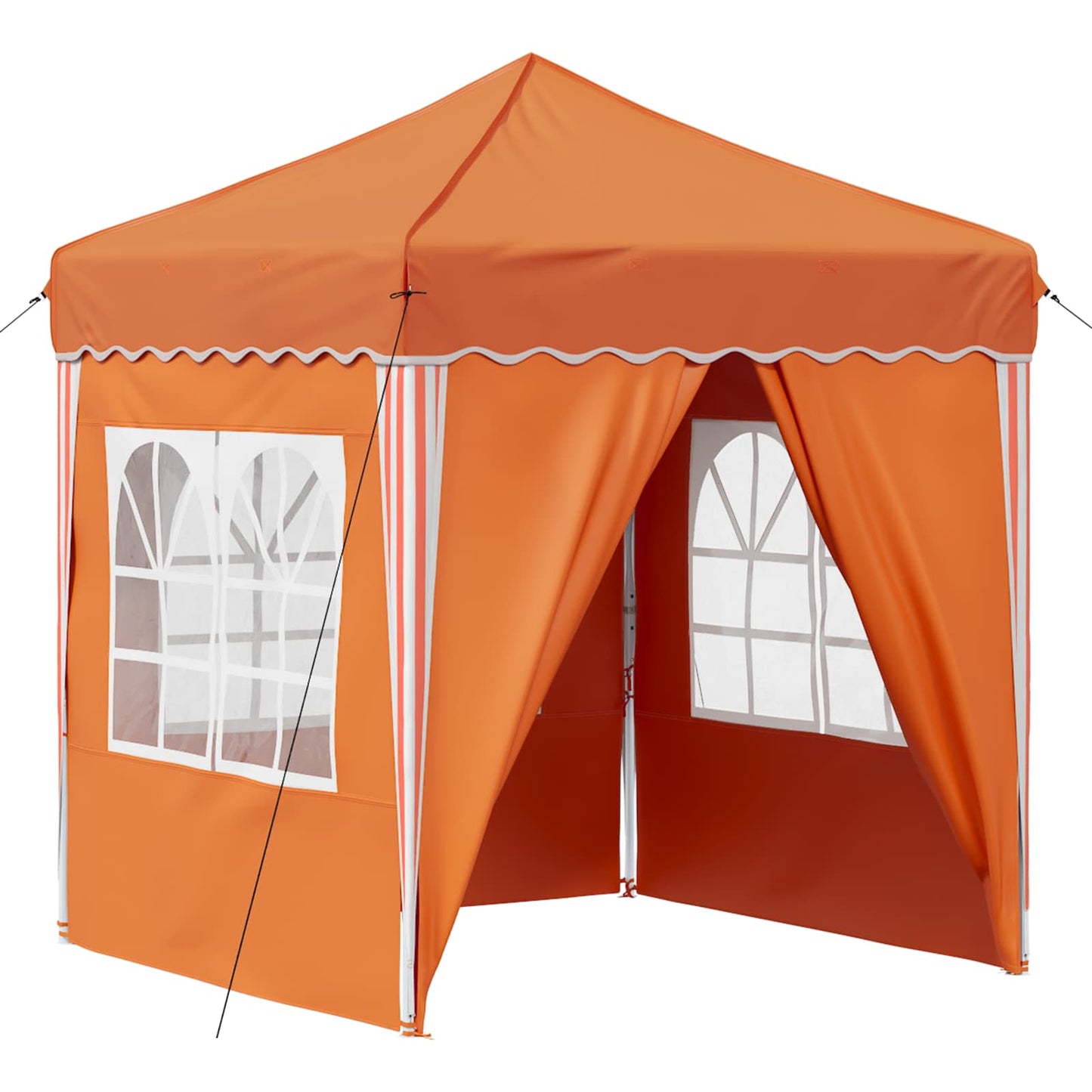 Pop-up Festtelt 195 x 195 x 245 cm Orange Oxford stof