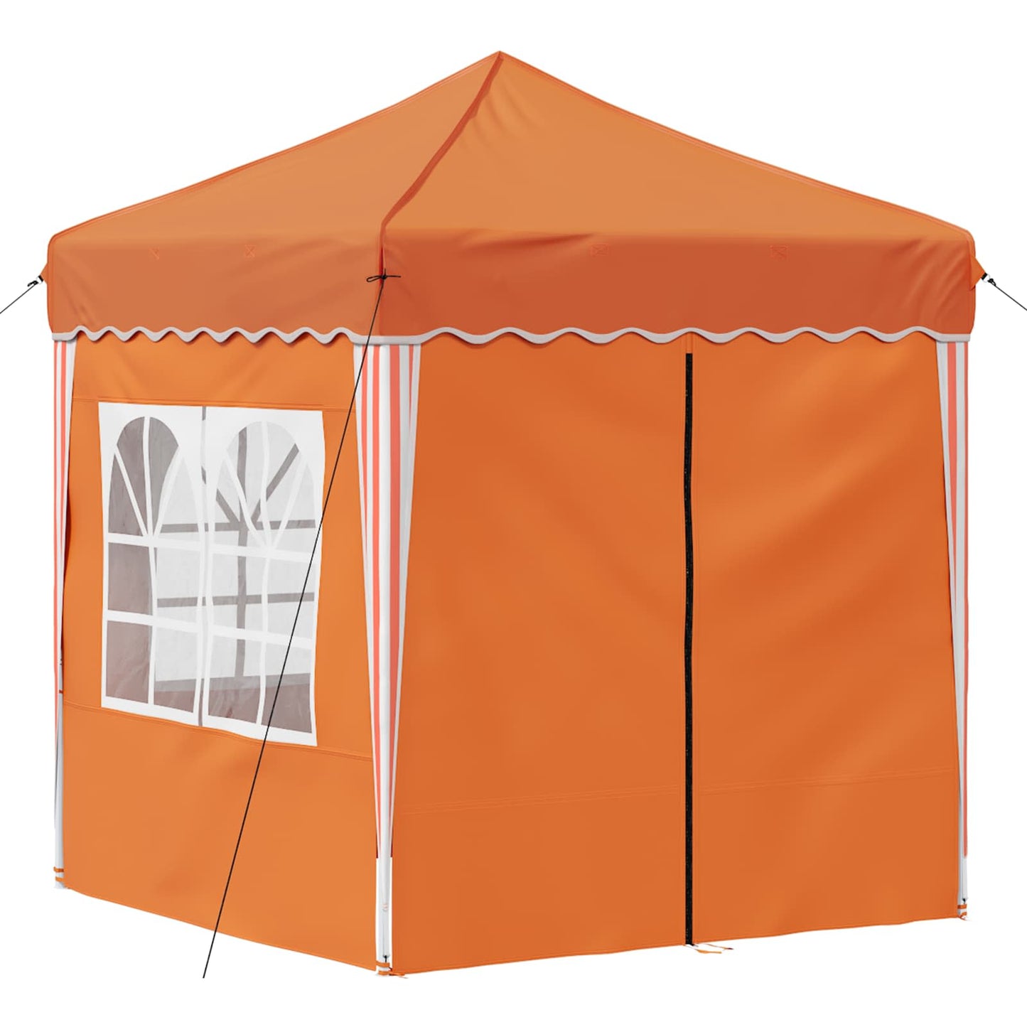 Pop-up Festtelt 195 x 195 x 245 cm Orange Oxford stof