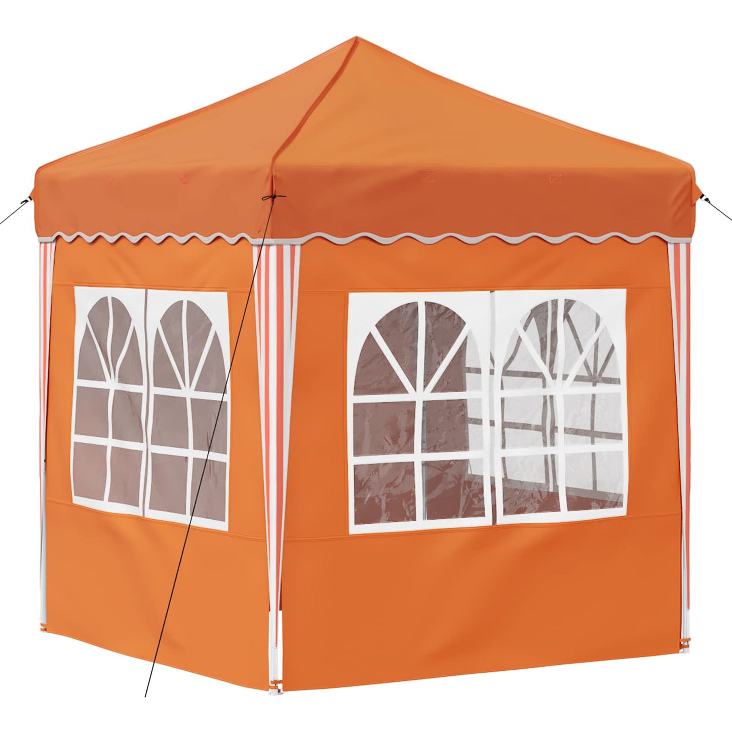 Pop-up Festtelt 195 x 195 x 245 cm Orange Oxford stof