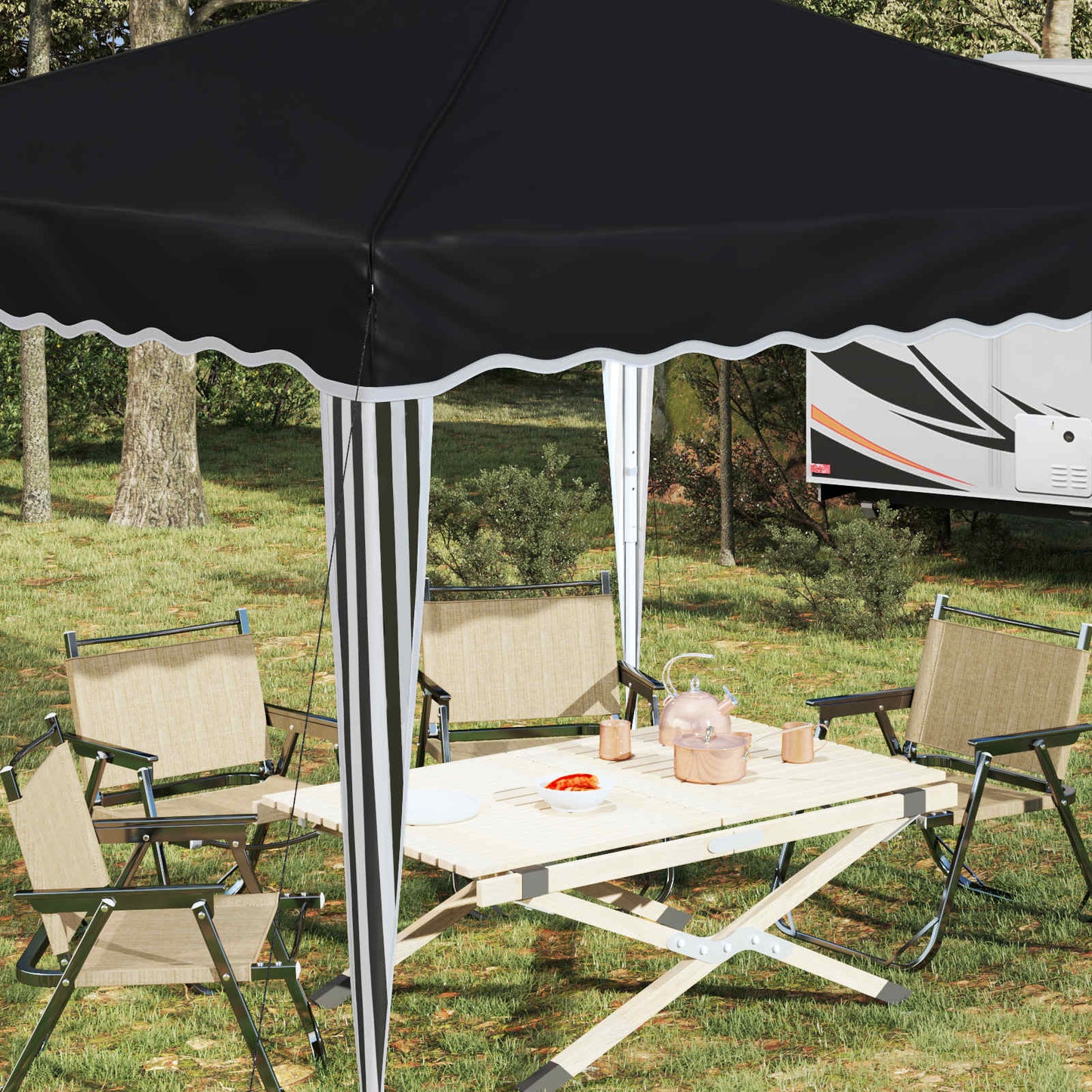 Pop-up Festtelt 288 x 288 x 245 cm Antracit Oxford stof