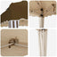 Pop-up Festtelt 288 x 288 x 245 cm Gråbrun Oxford stof