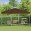 Pop-up Festtelt 288 x 288 x 245 cm Gråbrun Oxford stof