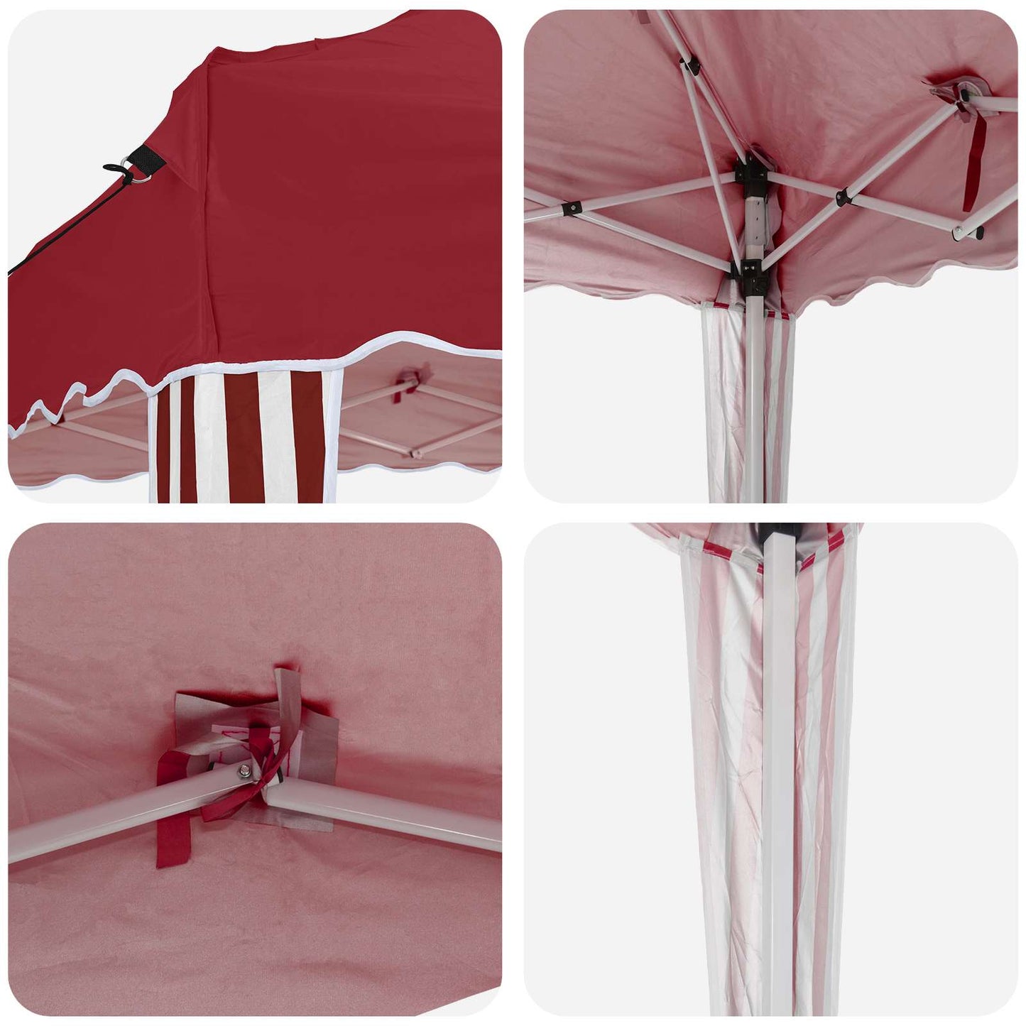 Pop-up Festtelt 288 x 288 x 245 cm Bordeaux Oxford stof