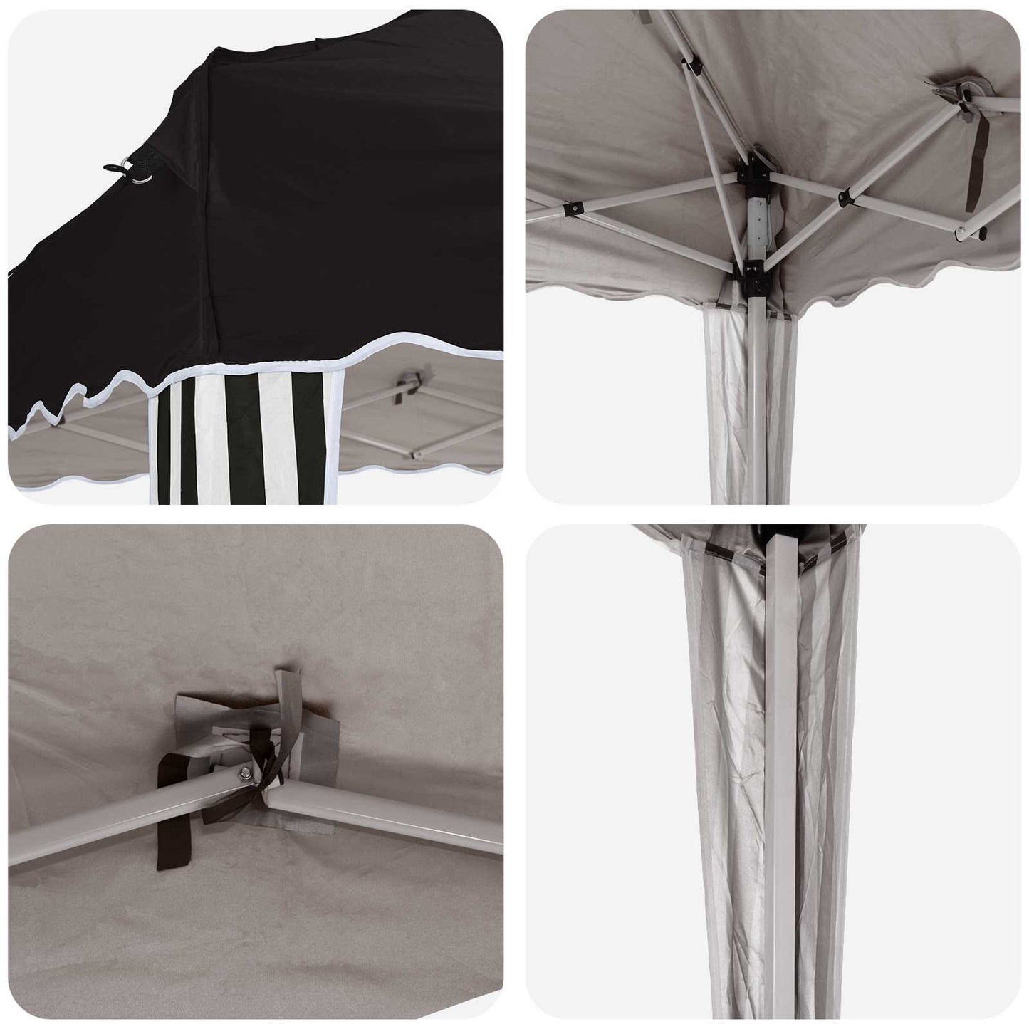 Pop-up Festtelt 288 x 288 x 245 cm Sort Oxford stof