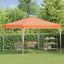 Pop-up Festtelt 288 x 288 x 245 cm Orange Oxford stof