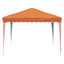 Pop-up Festtelt 288 x 288 x 245 cm Orange Oxford stof
