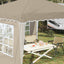 Pop-up Festtelt 288 x 288 x 245 cm Cremefarvet Oxford stof