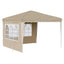 Pop-up Festtelt 288 x 288 x 245 cm Cremefarvet Oxford stof