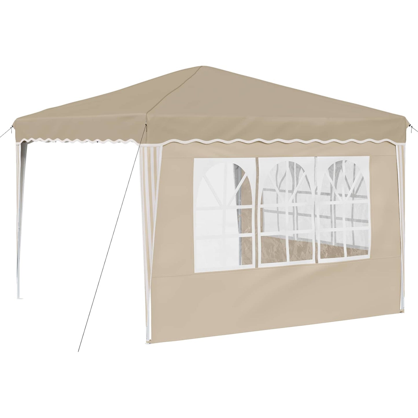 Pop-up Festtelt 288 x 288 x 245 cm Cremefarvet Oxford stof