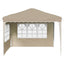 Pop-up Festtelt 288 x 288 x 245 cm Cremefarvet Oxford stof