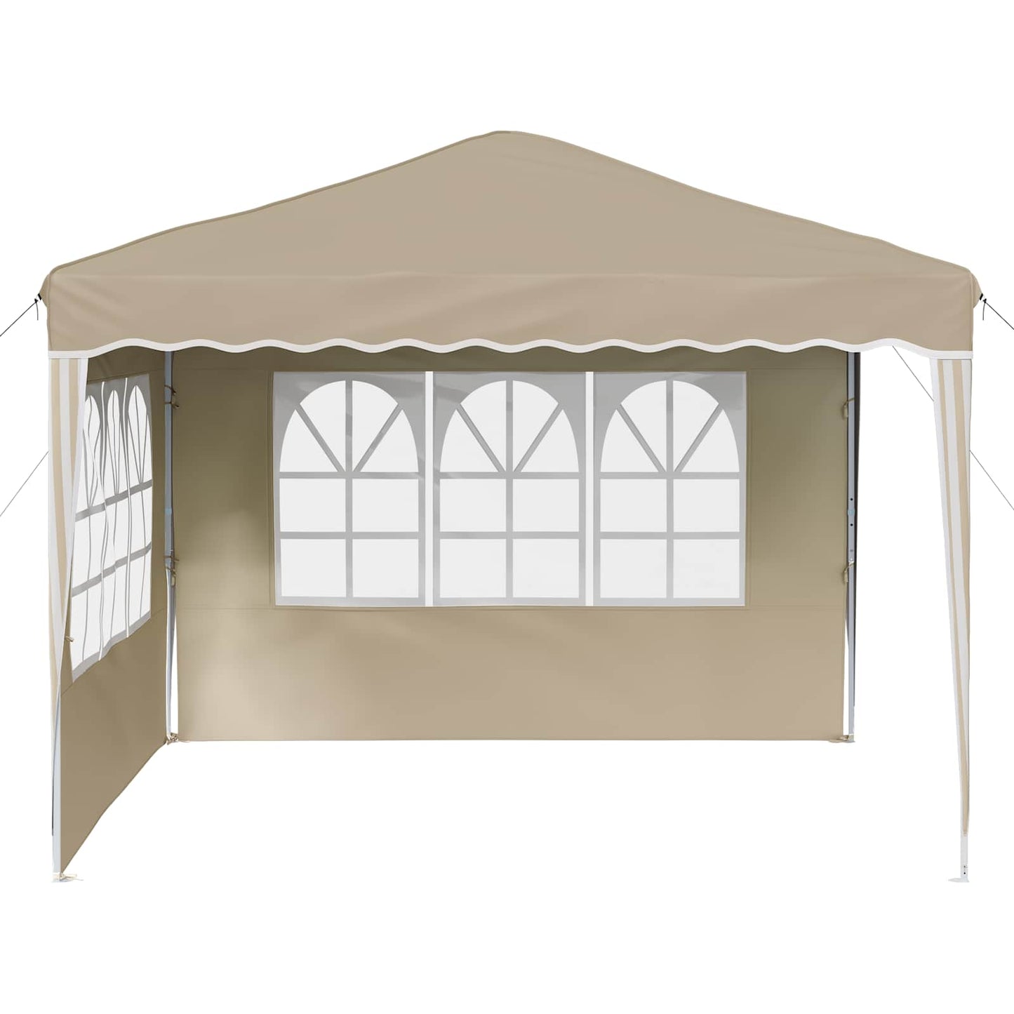 Pop-up Festtelt 288 x 288 x 245 cm Cremefarvet Oxford stof