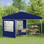 Pop-up Festtelt 288 x 288 x 245 cm Blå Oxford stof