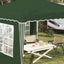 Pop-up Festtelt 288 x 288 x 245 cm Grøn Oxford stof