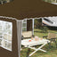 Pop-up Festtelt 288 x 288 x 245 cm Gråbrun Oxford stof