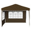 Pop-up Festtelt 288 x 288 x 245 cm Gråbrun Oxford stof