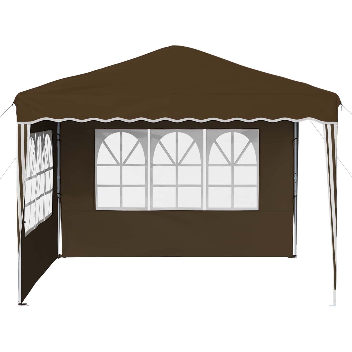 Pop-up Festtelt 288 x 288 x 245 cm Gråbrun Oxford stof