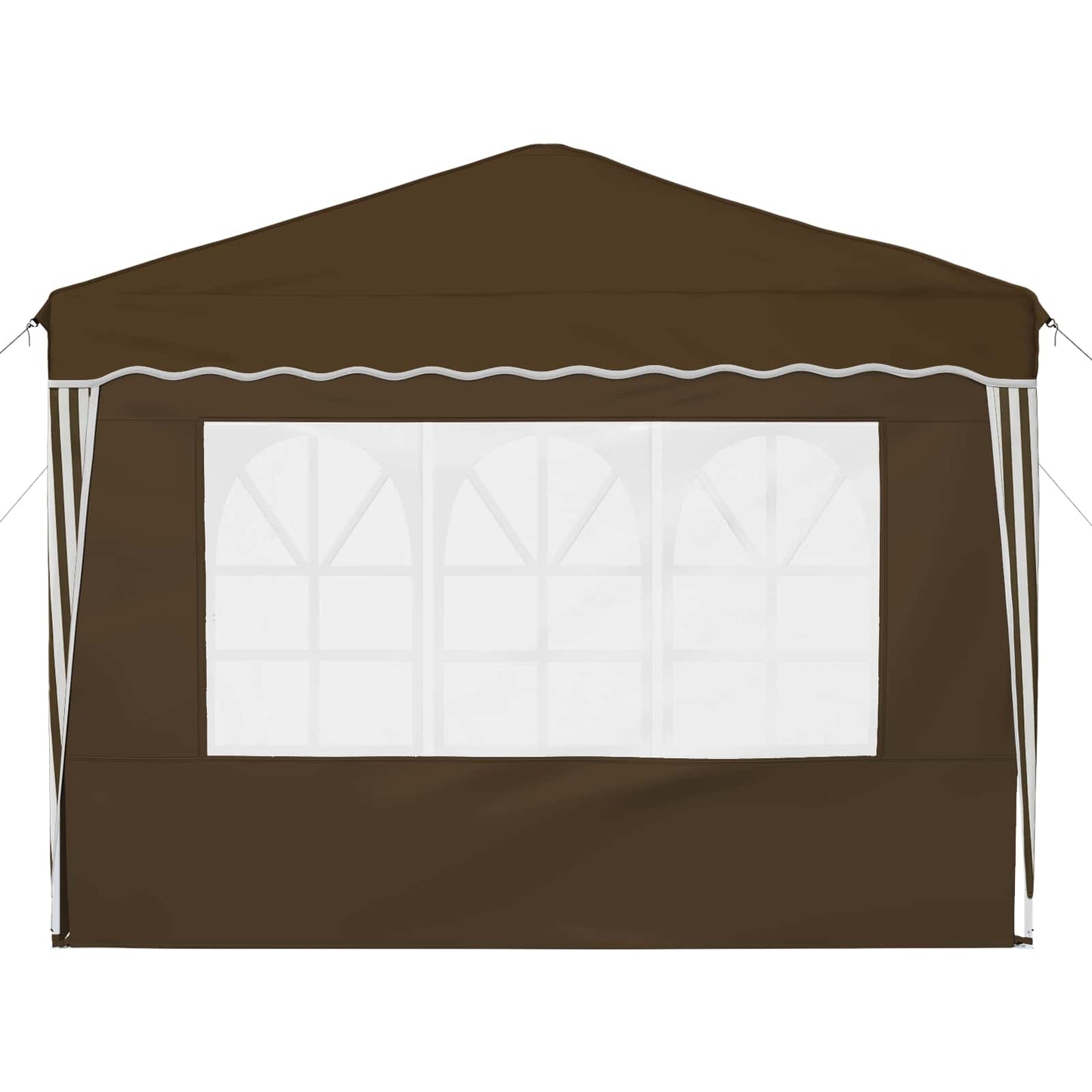Pop-up Festtelt 288 x 288 x 245 cm Gråbrun Oxford stof