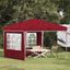 Pop-up Festtelt 288 x 288 x 245 cm Bordeaux Oxford stof