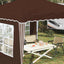 Pop-up Festtelt 288 x 288 x 245 cm Brun Oxford stof