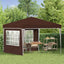 Pop-up Festtelt 288 x 288 x 245 cm Brun Oxford stof