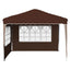 Pop-up Festtelt 288 x 288 x 245 cm Brun Oxford stof